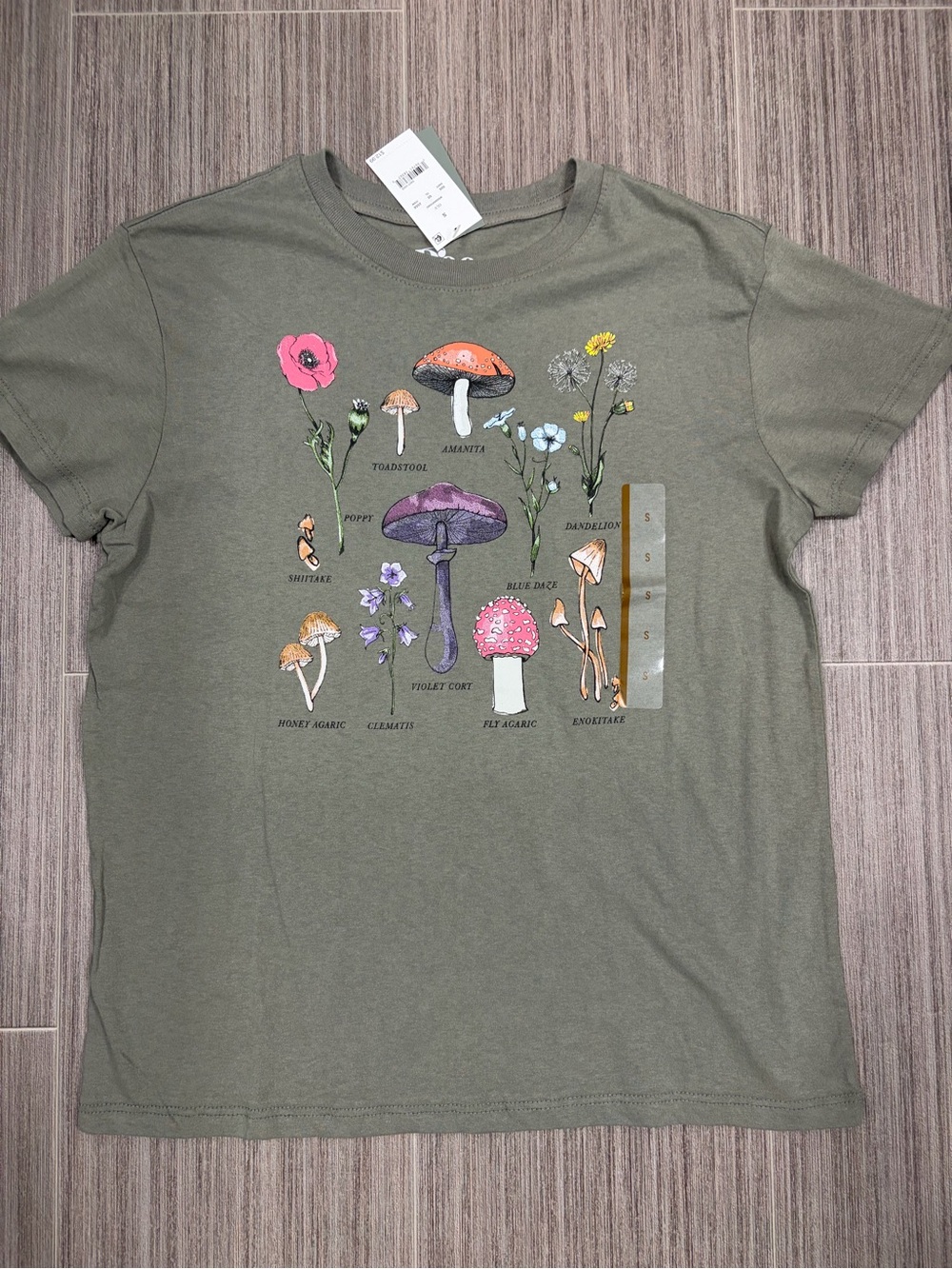 Gray mushroom T shirt